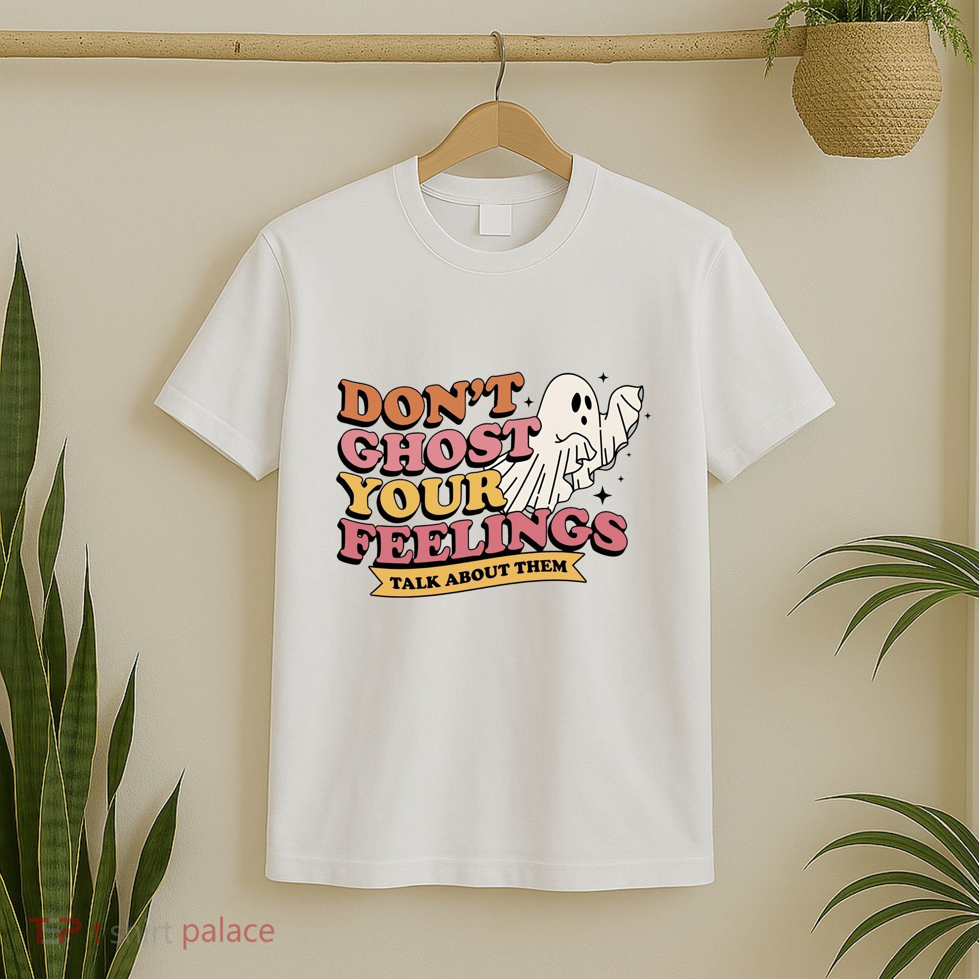 Halloween Mental Health Dont Ghost Your Feelings T-Shirt