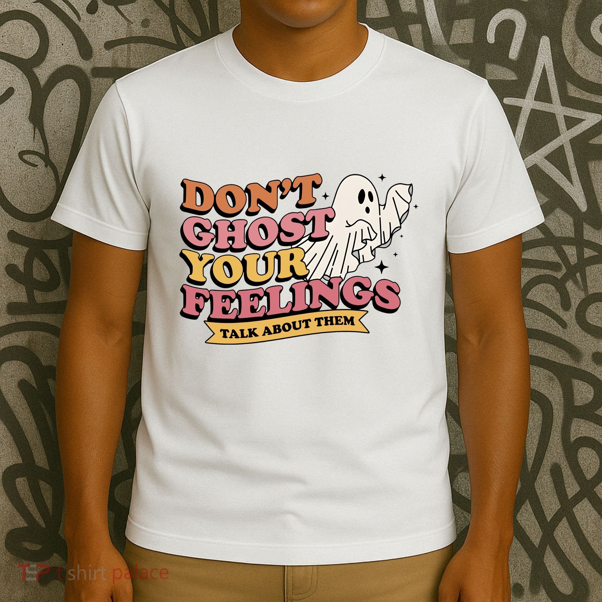 Halloween Mental Health Dont Ghost Your Feelings T-Shirt