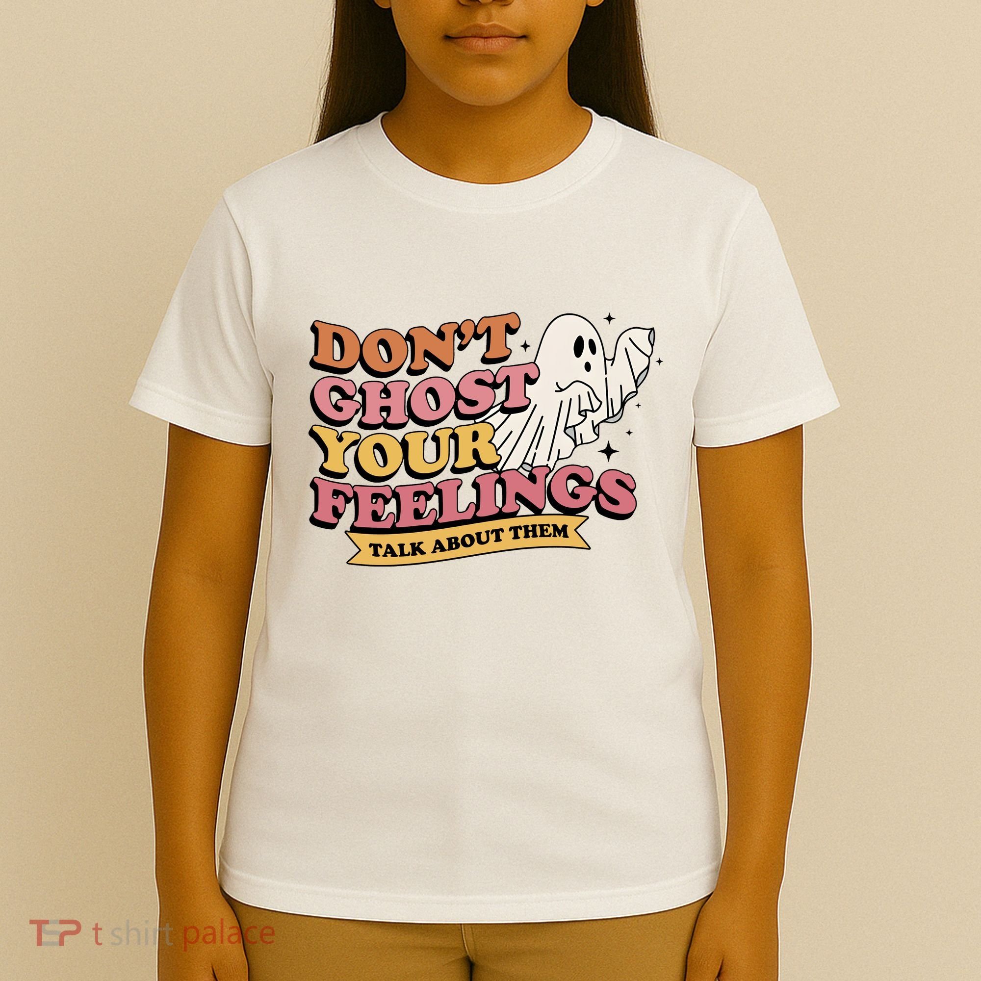 Halloween Mental Health Dont Ghost Your Feelings T-Shirt