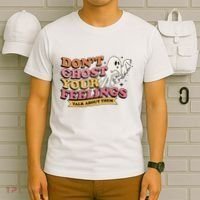 Halloween Mental Health Dont Ghost Your Feelings T-Shirt thumb 6