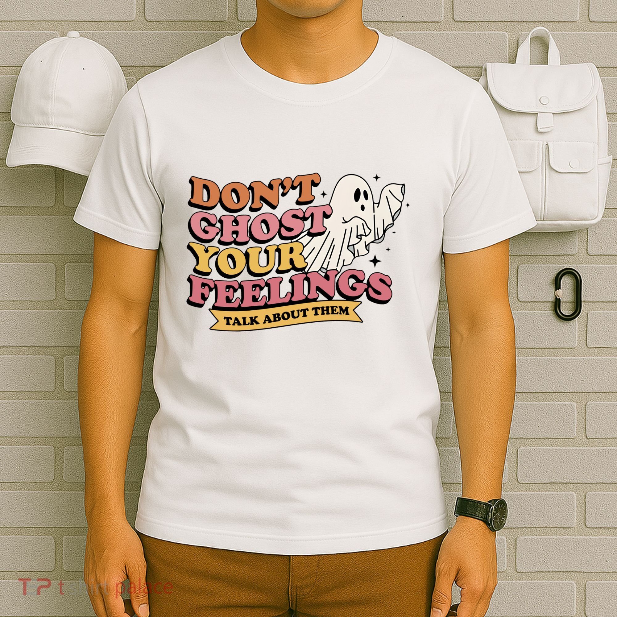 Halloween Mental Health Dont Ghost Your Feelings T-Shirt