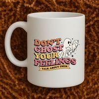 Halloween Mental Health Dont Ghost Your Feelings Coffee Mug thumb 2