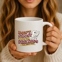 Halloween Mental Health Dont Ghost Your Feelings Coffee Mug thumb 3