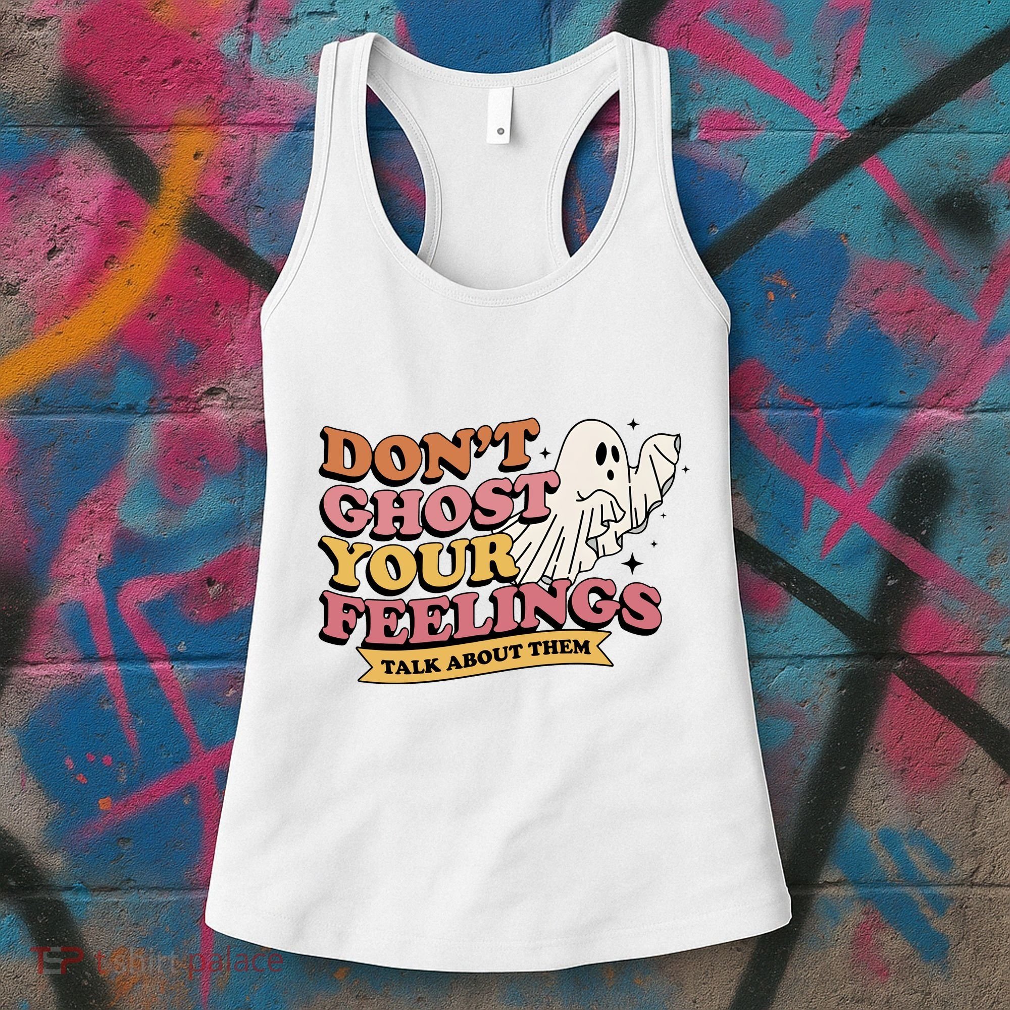 Halloween Mental Health Dont Ghost Your Feelings Women's Tank Top