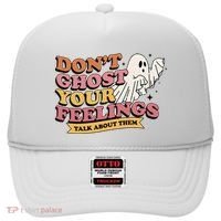 Halloween Mental Health Dont Ghost Your Feelings Hat thumb 0