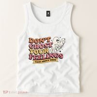 Halloween Mental Health Dont Ghost Your Feelings Tank Top thumb 2