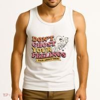 Halloween Mental Health Dont Ghost Your Feelings Tank Top thumb 3