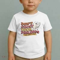 Halloween Mental Health Dont Ghost Your Feelings Toddler T-Shirt thumb 2