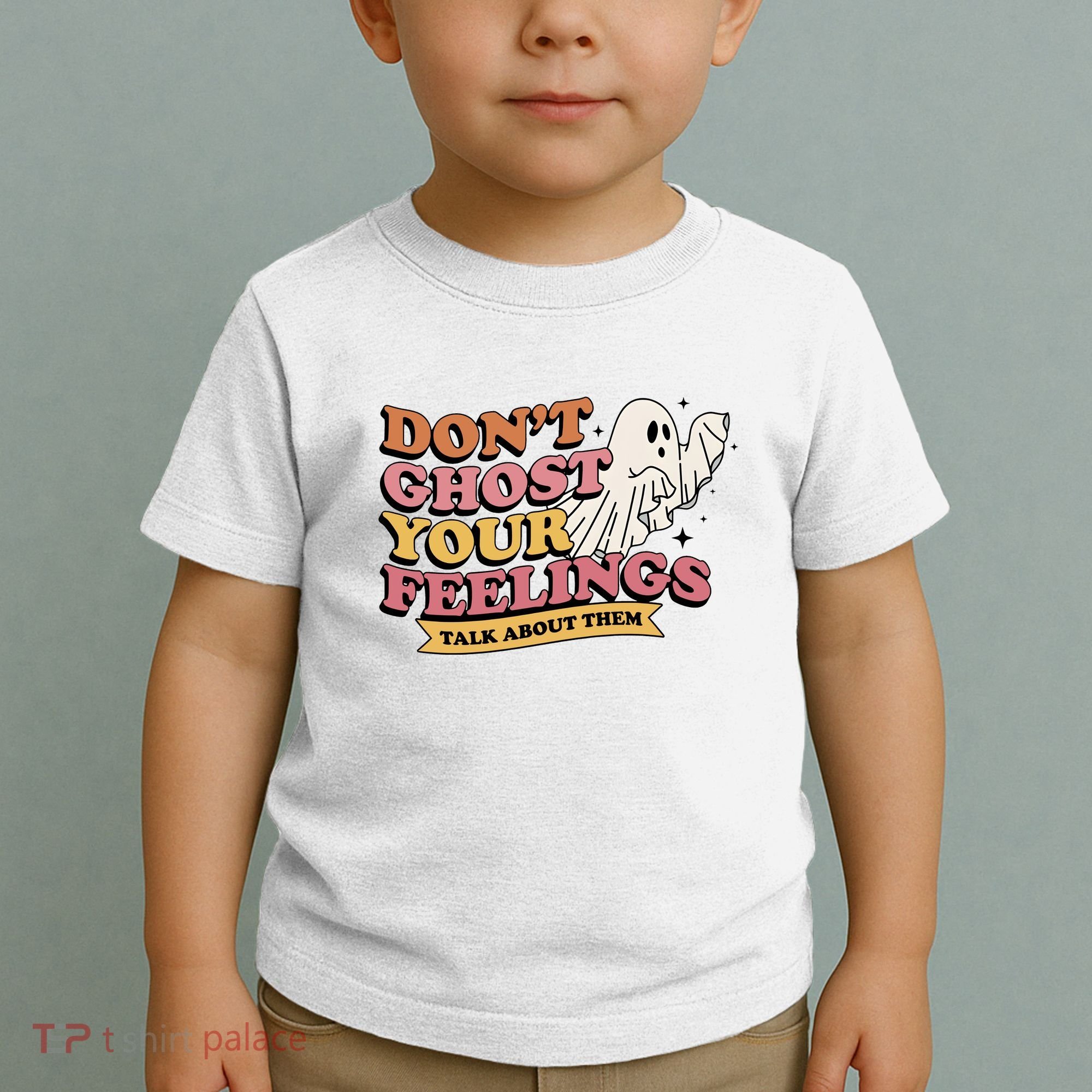 Halloween Mental Health Dont Ghost Your Feelings Toddler T-Shirt
