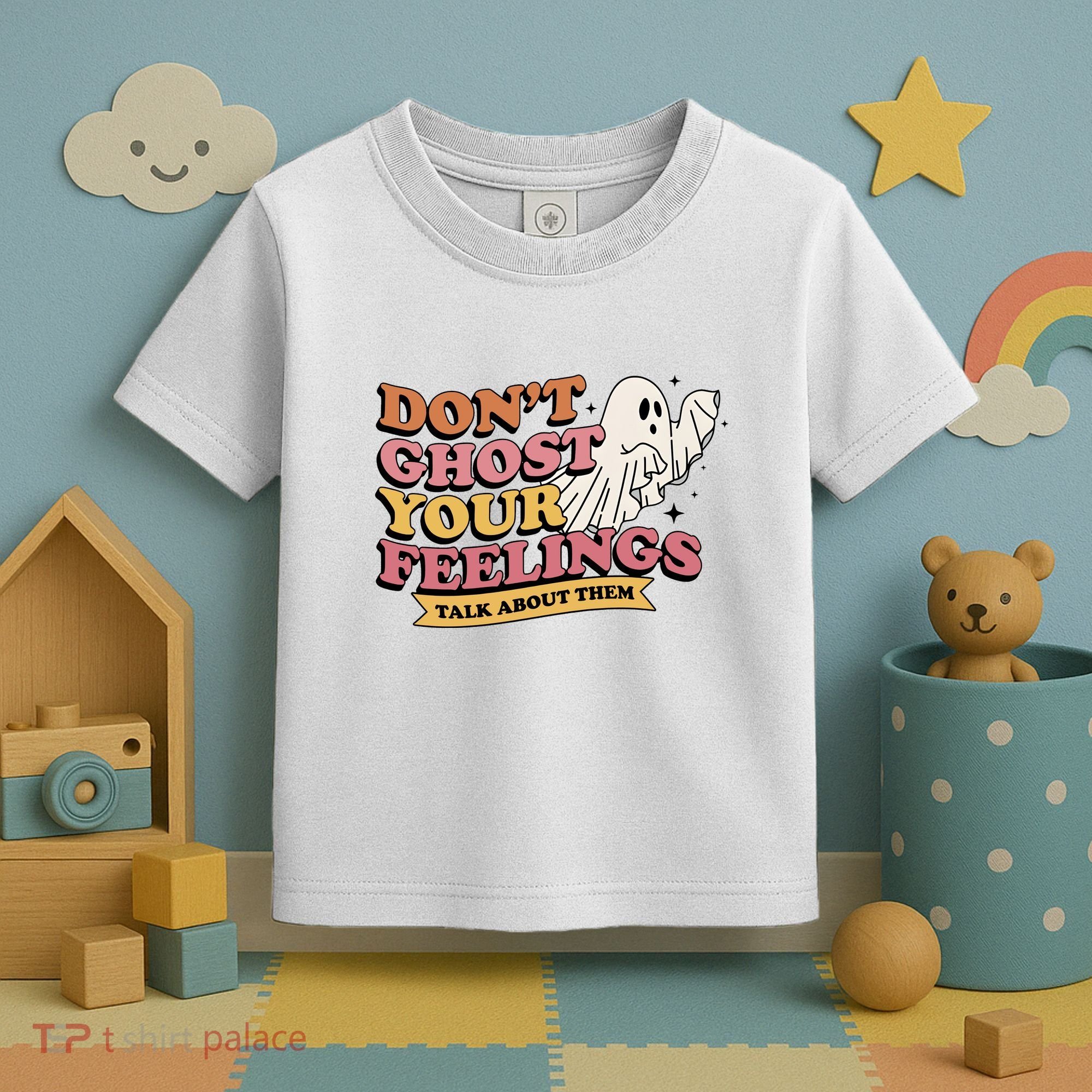 Halloween Mental Health Dont Ghost Your Feelings Toddler T-Shirt
