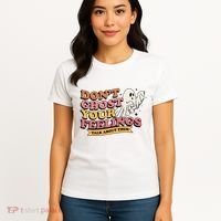 Halloween Mental Health Dont Ghost Your Feelings Women's T-Shirt thumb 4