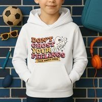 Halloween Mental Health Dont Ghost Your Feelings Kids Hoodie thumb 2
