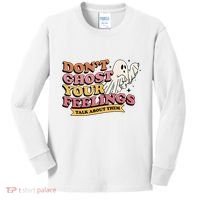Halloween Mental Health Dont Ghost Your Feelings Kids Long Sleeve Shirt thumb 0