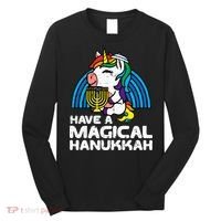 Have Magical Hanukkah Unicorn Chanukah Long Sleeve Shirt thumb 0