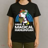 Have Magical Hanukkah Unicorn Chanukah T-Shirt thumb 4