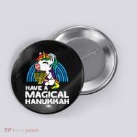 Have Magical Hanukkah Unicorn Chanukah Button thumb 0