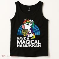 Have Magical Hanukkah Unicorn Chanukah Tank Top thumb 2