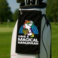 Have Magical Hanukkah Unicorn Chanukah Golf Towel thumb 2