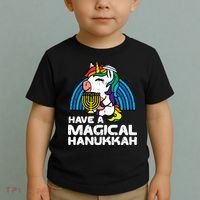 Have Magical Hanukkah Unicorn Chanukah Toddler T-Shirt thumb 2