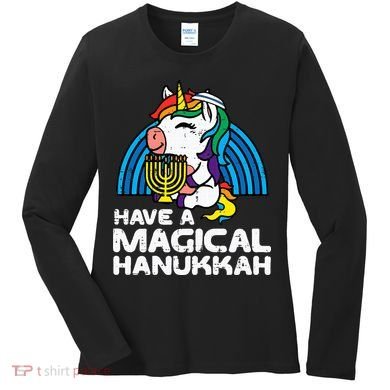 Have Magical Hanukkah Unicorn Chanukah Women's Long Sleeve Shirt