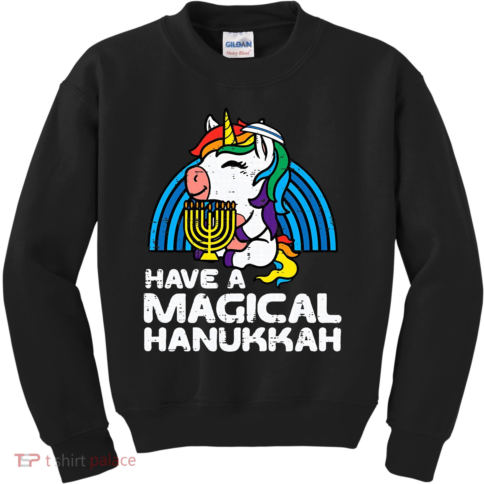 Have Magical Hanukkah Unicorn Chanukah Kids Sweatshirt