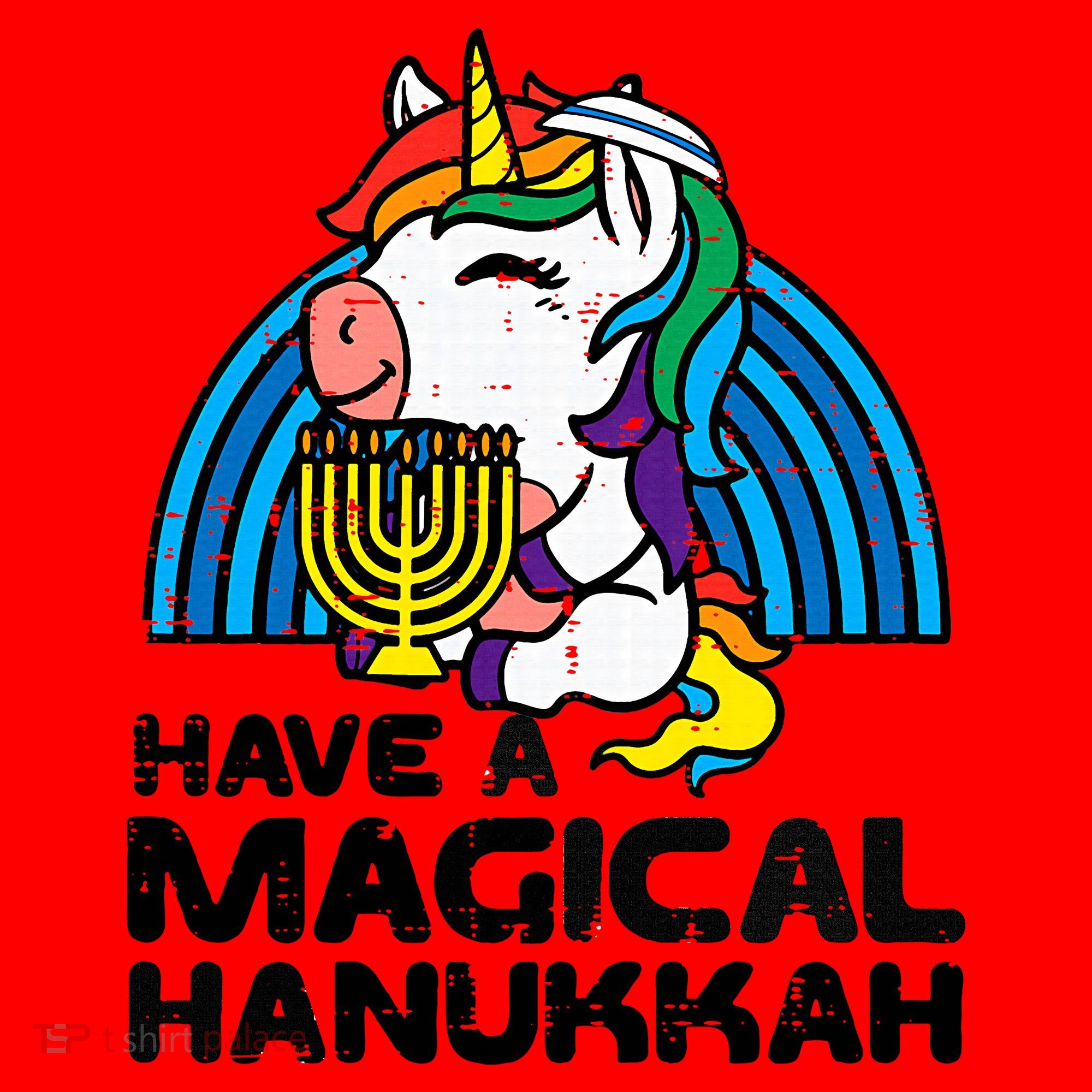 Have Magical Hanukkah Unicorn Chanukah Santa Hat