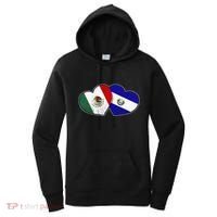 Half Mexican Half Salvadorian Flag Heart Mexico El Salvador Women's Hoodie thumb 0