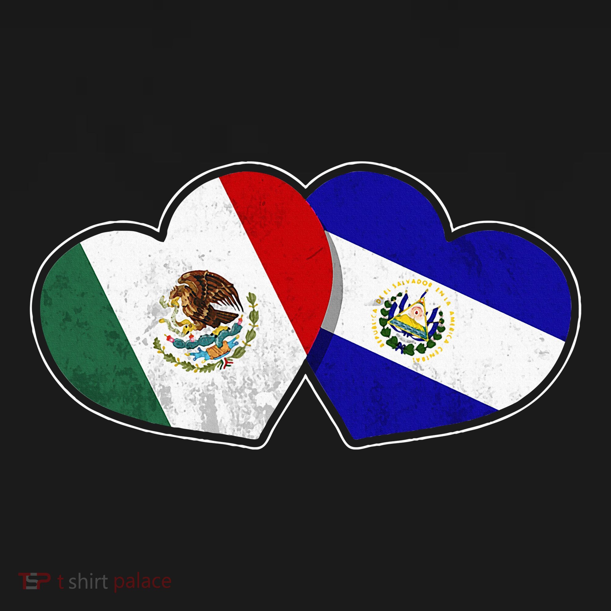 Half Mexican Half Salvadorian Flag Heart Mexico El Salvador Women's Tank Top