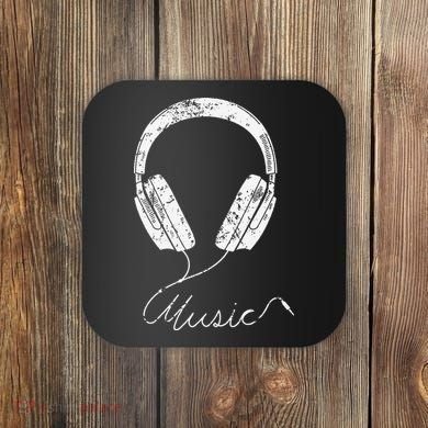 Headphone Music Coaster