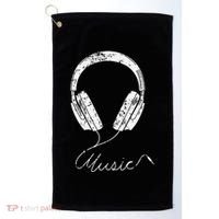 Headphone Music Golf Towel thumb 0