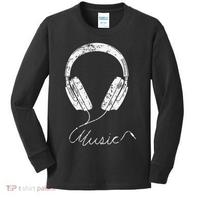 Headphone Music Kids Long Sleeve Shirt