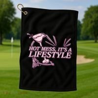 Hot Mess ItS A Lifestyle Golf Towel thumb 1