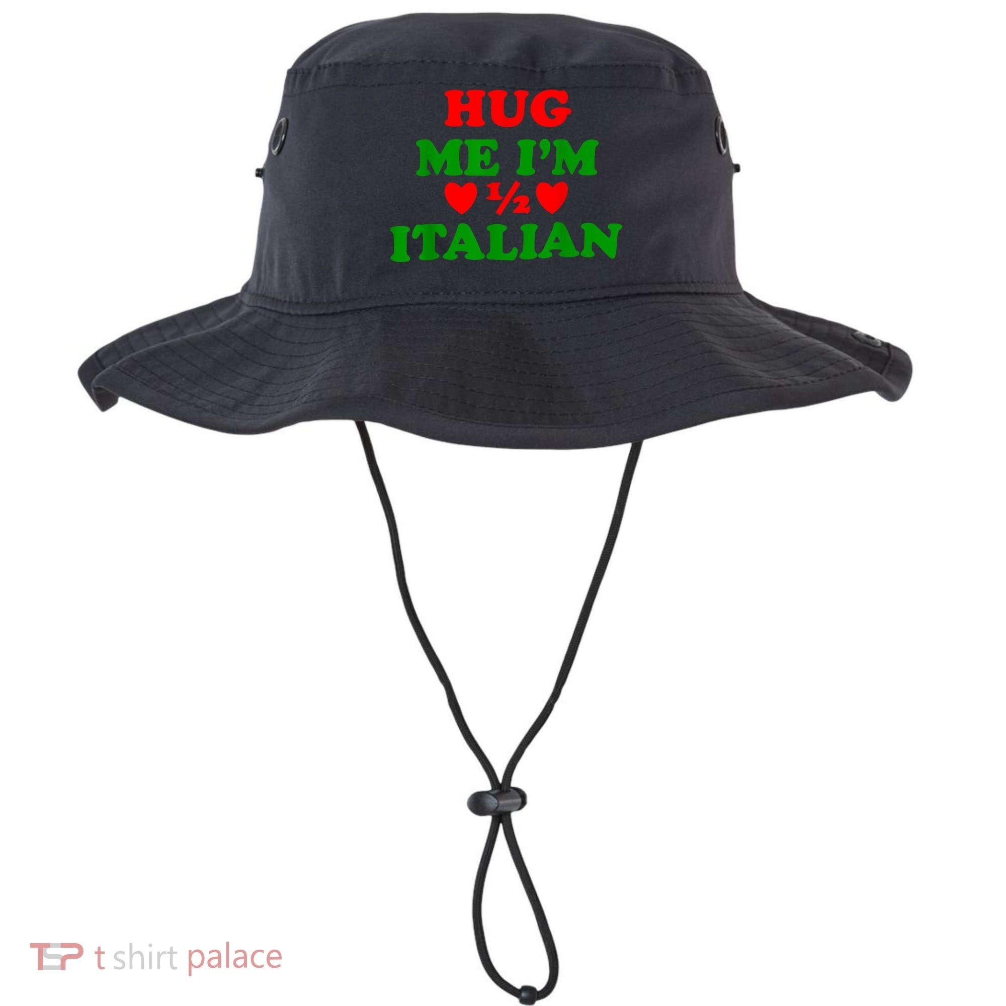 Hug Me Im 1/2 Half Italian Funny American Italian Bucket Hat