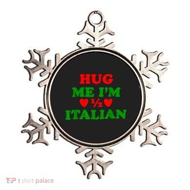 Hug Me Im 1/2 Half Italian Funny American Italian Ornament