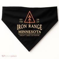 Hibbing Mn Iron Range Minnesota Northern Mn Graphic USA-Made Doggie Bandana thumb 0