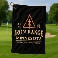 Hibbing Mn Iron Range Minnesota Northern Mn Graphic Golf Towel thumb 1