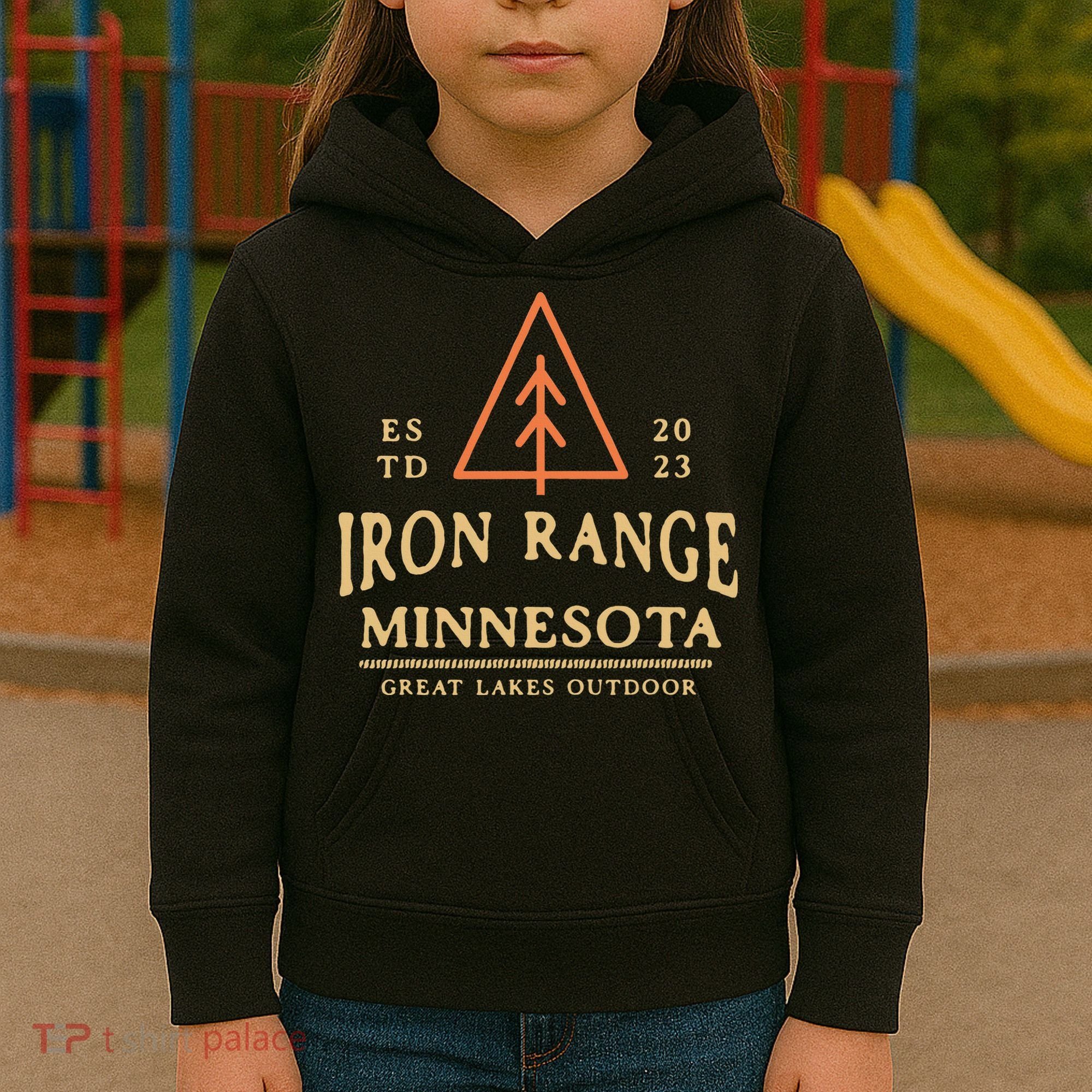Hibbing Mn Iron Range Minnesota Northern Mn Graphic Kids Hoodie