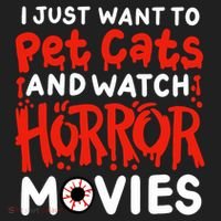 Horror Movie I Just Want To Pet Cats And Watch Horror Women's Sweatshirt thumb 2