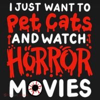 Horror Movie I Just Want To Pet Cats And Watch Horror Polo thumb 3