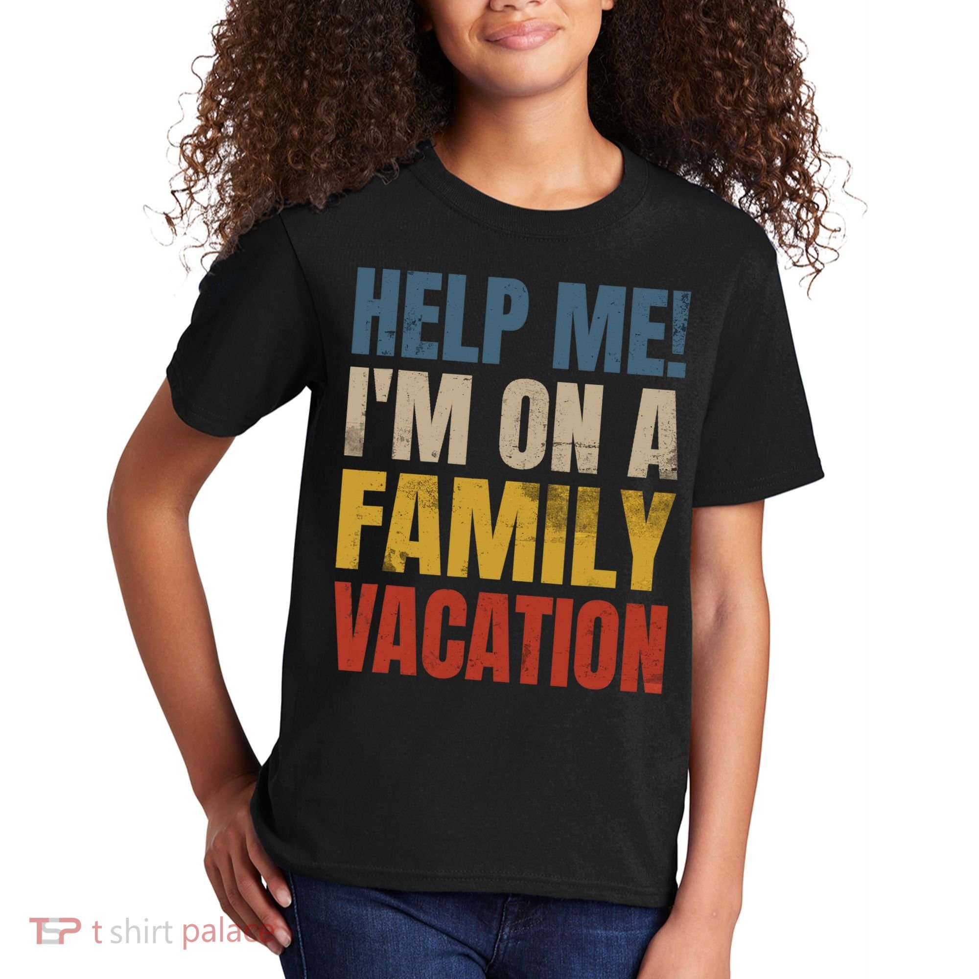 Help Me I'm On A Family Vacation Kids T-Shirt