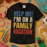 Help Me I'm On A Family Vacation Kids T-Shirt thumb 3