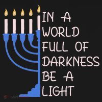 Hanukkah Menorah In A World Full Of Darkness Be A Light Apron thumb 3