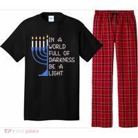 Hanukkah Menorah In A World Full Of Darkness Be A Light Pajama Set thumb 0