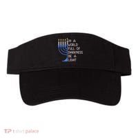 Hanukkah Menorah In A World Full Of Darkness Be A Light Visor thumb 0