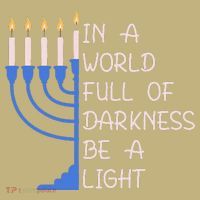 Hanukkah Menorah In A World Full Of Darkness Be A Light Sweatshirt thumb 2