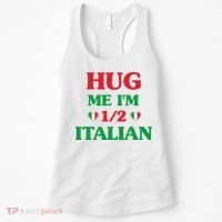 Hug Me I'm 12 Half Italian Funny American Italian Wo Women's Tank Top thumb 0