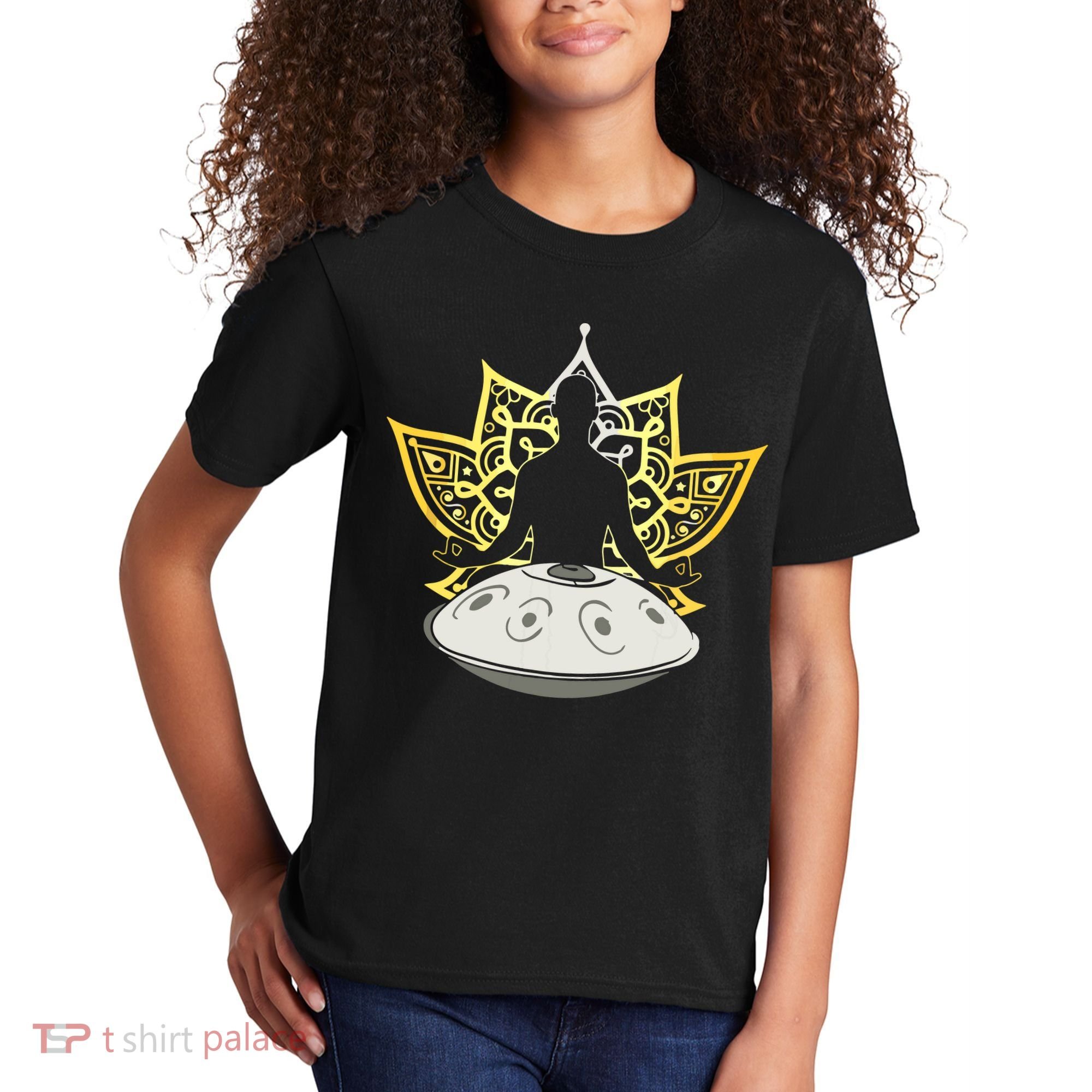 Handpan Musical Instrument Mindfulness Yoga Meditation Kids T-Shirt