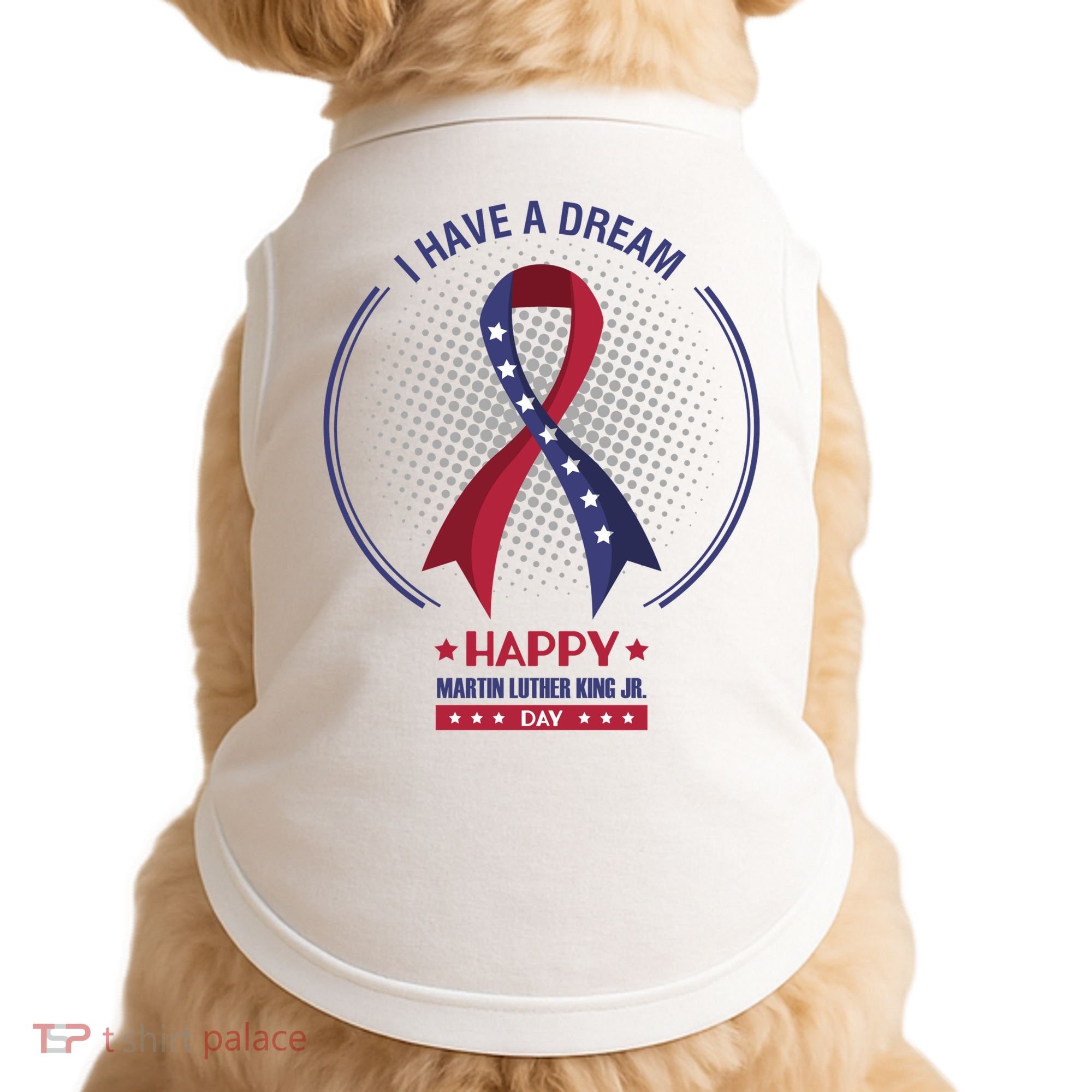 Happy Martin Luther King Jr Day USA Doggie Tank