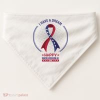 Happy Martin Luther King Jr Day USA USA-Made Doggie Bandana thumb 0