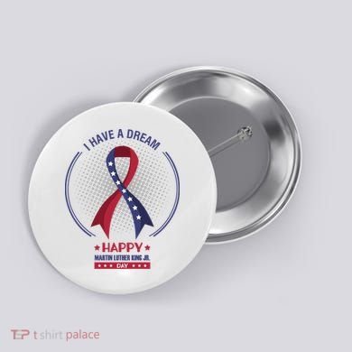 Happy Martin Luther King Jr Day USA Button
